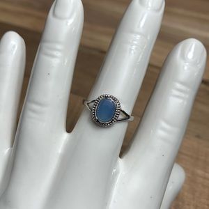 💍 Sterling Silver Blue Chalcedony Ring 💍